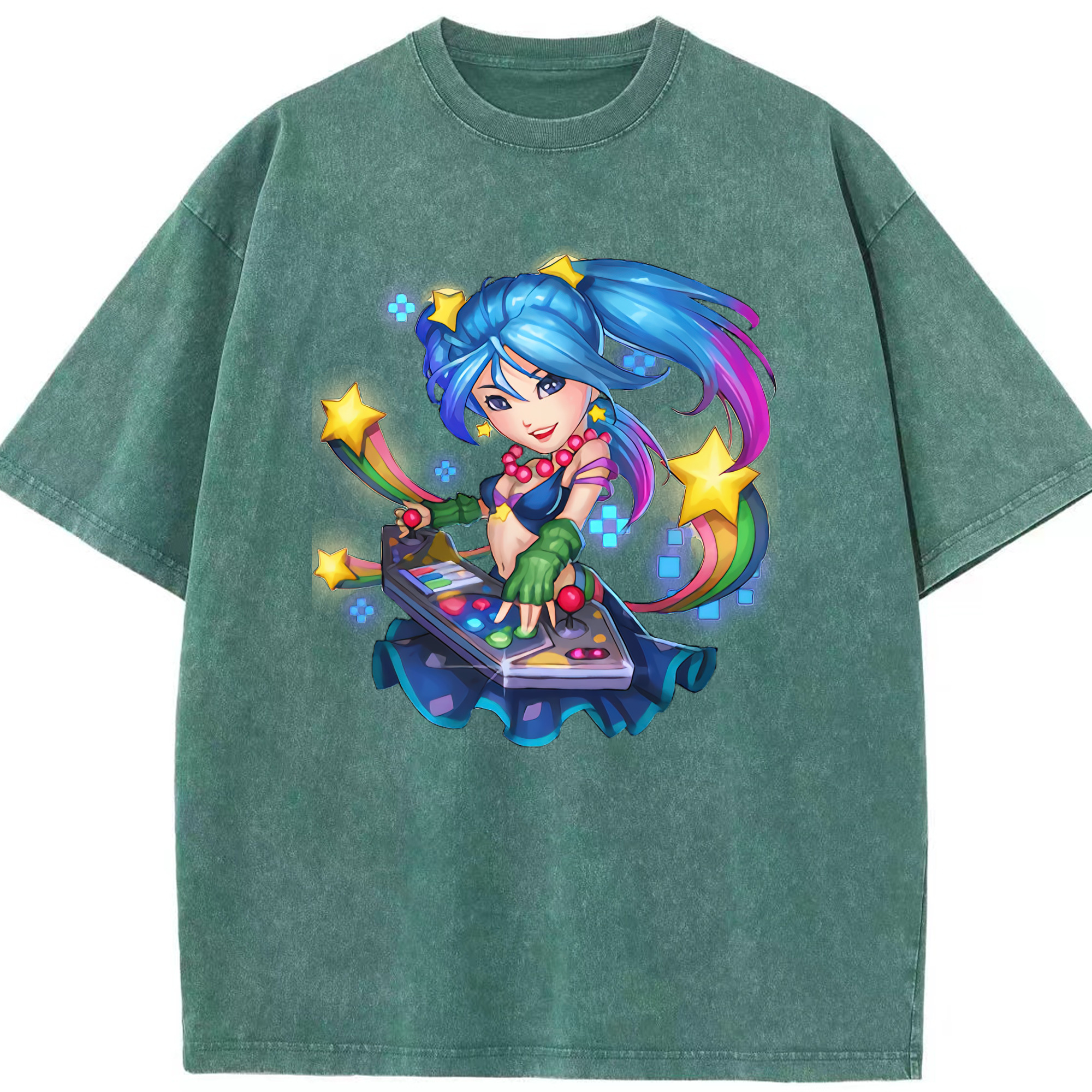 リーグ・オブ・レジェンド League of Legends LOL 綿100% ヴィンテージ風 半袖Tシャツ（フロントプリント）